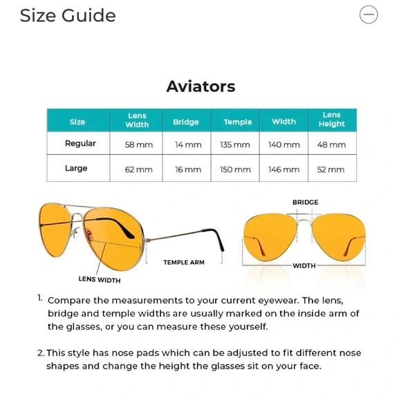 Swanwick Large Aviator Glasses Night Blue Light Blocking - Picture 15 of 16